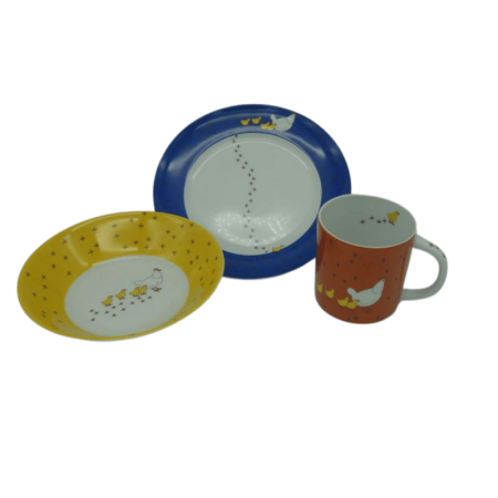 code 500006- Baby dinner set - "Pica no Chão"/"Pecking chicken"