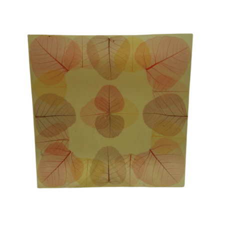 code 039031 - Square plate 45 cm - leaves